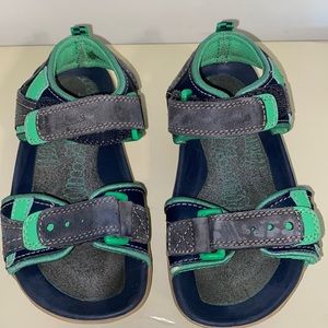 Clarks Active Toddler Size 9M Air Sandals Blue & Green Great for Summer Fun!